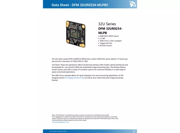 DFM 32UR0234-MLPB Data Sheet