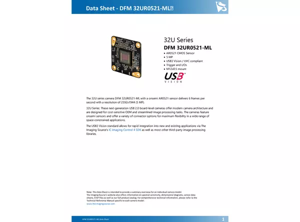 DFM 32UR0521-ML Data Sheet