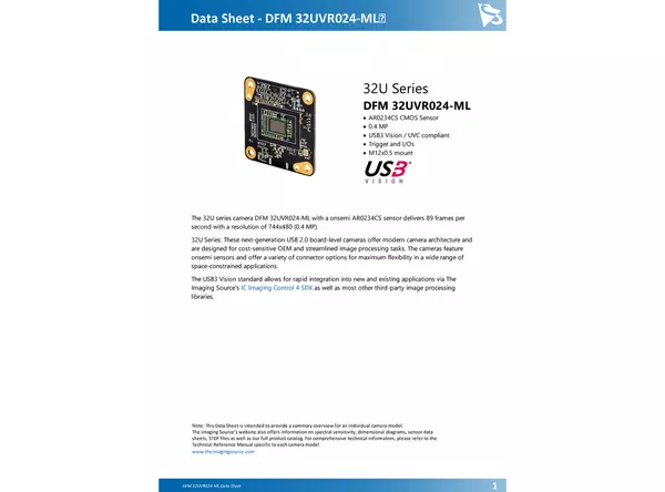 DFM 32UVR024-ML Data Sheet