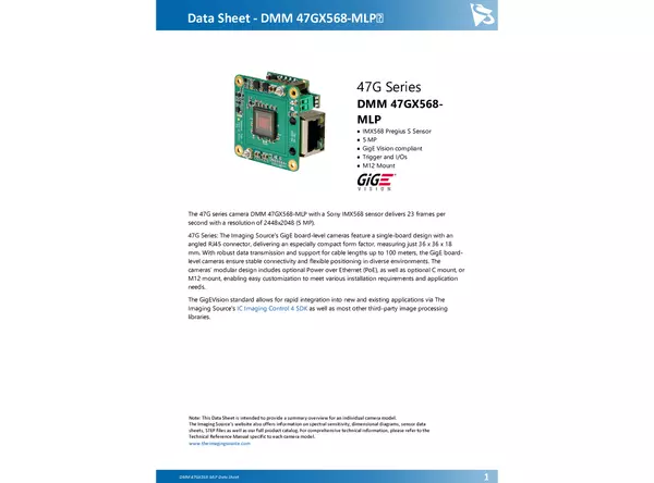 DMM 47GX568-MLP Data Sheet