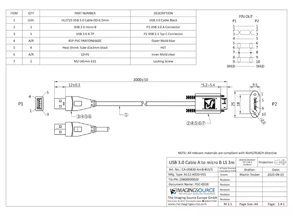 Cable Documentation CA-USB30-AmB-BLS-3