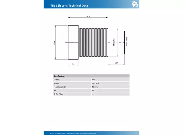TBL 12b Lens Technical Data