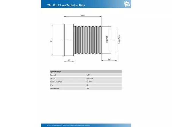 TBL 12b C Lens Technical Data