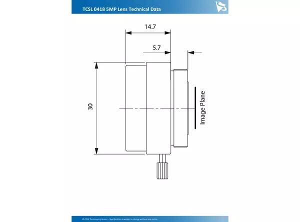 TCSL 0418 5MP Lens Technical Data