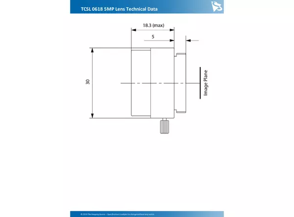 TCSL 0618 5MP Lens Technical Data