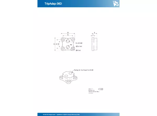 Technical Drawing (Tripod Adapter 36D)