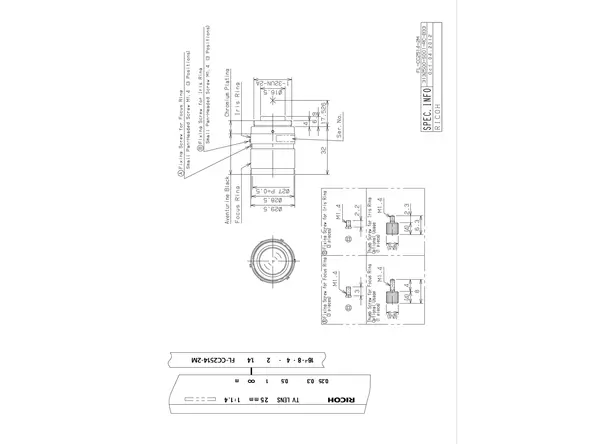 Datasheet for FL-CC2514-2M Lens