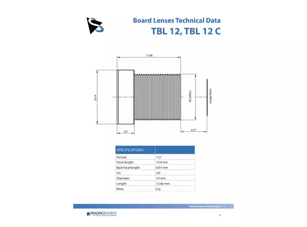 Datasheet for TBL 12 Lens