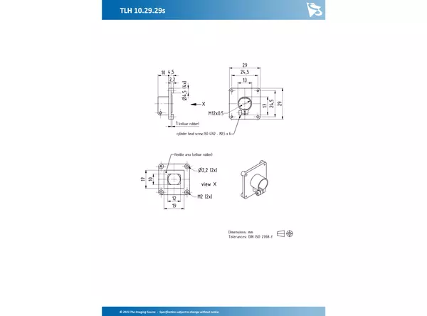 Datasheet for TLH 10.29.29s Lens Holder (37 Series)